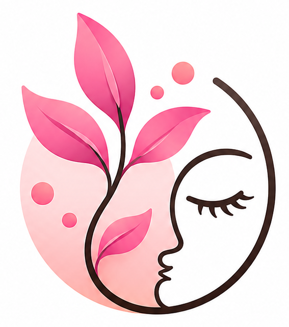 Logo of Sarwamveda by Dr. Simran Sarraj with a stylized face and leaves on a white background.