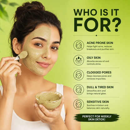 Sarwamveda Neem Clay Mask |100g