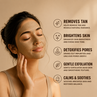 De-Tan Clay Mask | Weekly Tan Reset | 100g