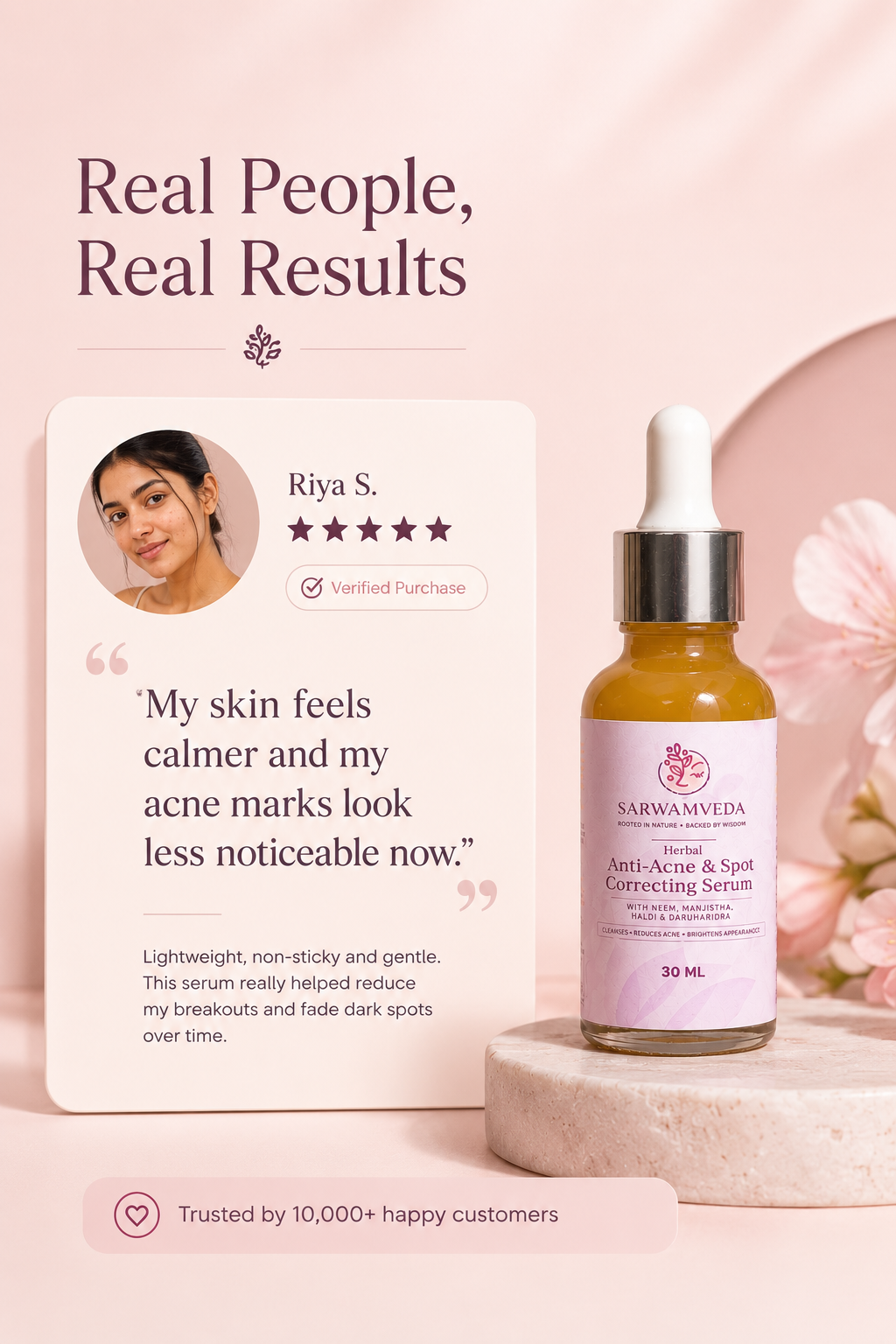 Anti acne and spot correcting serum