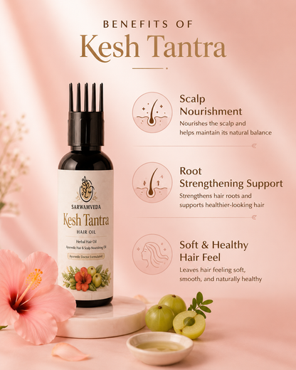 Kesh Tantra Ayurvedic Hair Oil for Hair Fall & Scalp Nourishment